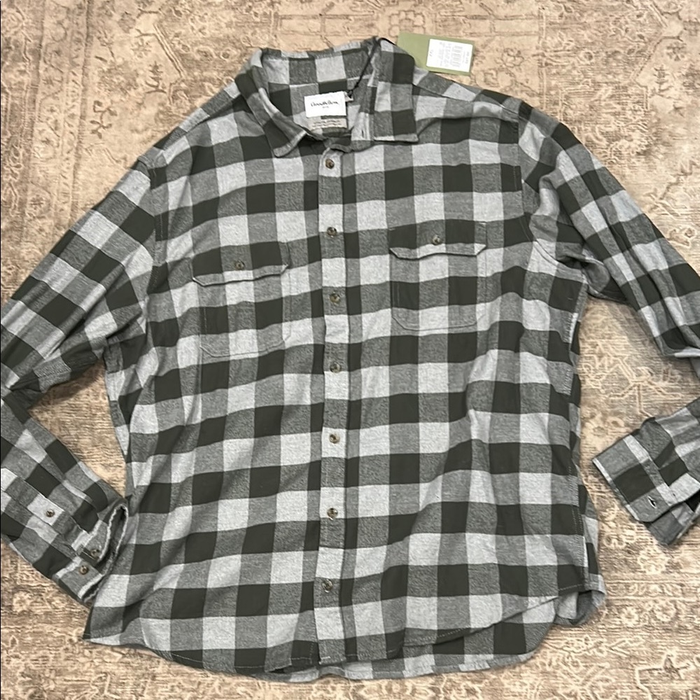 Men's Green Plaid Shirt